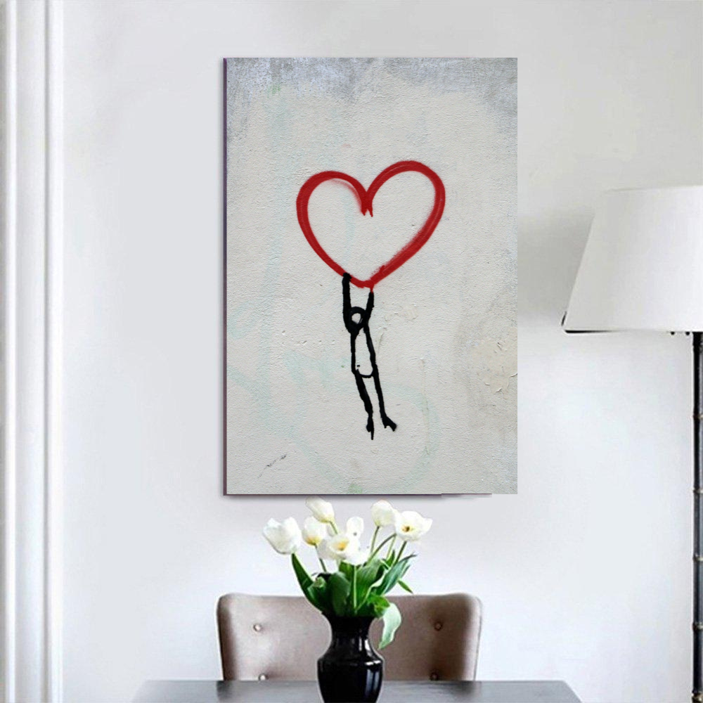 Schilderij Hang On To Love (Canvas)